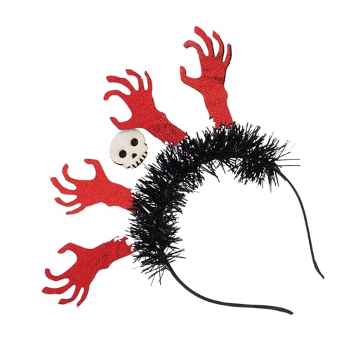 Healeved Halloween Kopfbedeckung mit Skelett Hand Cosplay Haarreif für Halloween Feiern Maskeraden und Glitzerstoff Sicher und Langlebig Healeved Halloween Kopfbedeckung mit Skelett Hand Cosplay Haarreif für Halloween Feiern Maskeraden und Glitzerstoff Sicher und Langlebig von Healeved