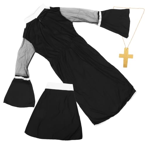 Healeved Halloween Kostüm Nonnen Outfit Damen Plus Cosplay Kostüm Party Verkleidung Bühnenauftritt für Frauen Healeved Halloween Kostüm Nonnen Outfit Damen Plus Cosplay Kostüm Party Verkleidung Bühnenauftritt für Frauen von Healeved