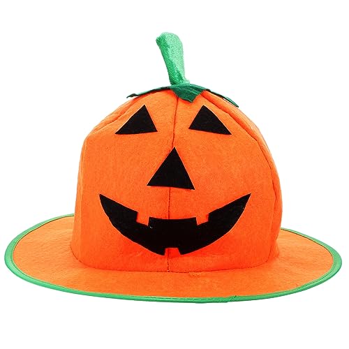 Healeved Halloween Kürbishut Dekorativ mit Drahtkante Lustige Cosplay Kopfbedeckung für Halloween Party Masquerade und Kostüm Kreativer Festhut für Erwachsene von Healeved