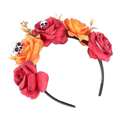 Healeved Halloween Kunstrose Haarband mit Schädelmotiv Perfektes Zubehör für Kostümpartys und Fotoshootings Komfortabel und Dekorativ für Halloween Feiern Healeved Halloween Kunstrose Haarband mit Schädelmotiv Perfektes Zubehör für Kostümpartys und Fotoshootings Komfortabel und Dekorativ für Halloween Feiern von Healeved