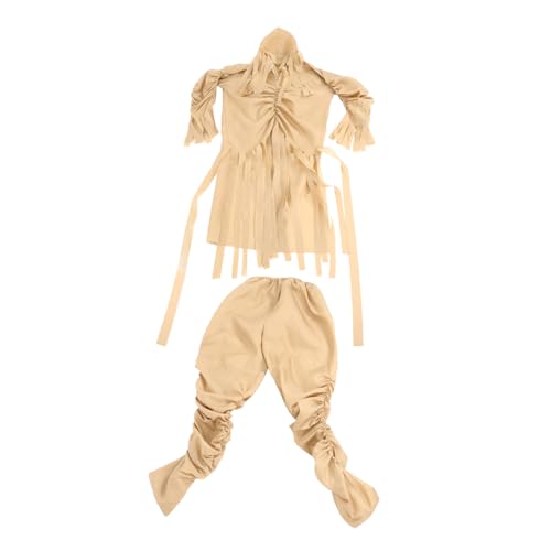 Healeved Halloween Mumienkostüm für Erwachsene Masquerade Party Performance Outfit mit Elastischem Polyestershirt und Kapuze Gruseliges Halloweenkostüm für Karneval und Themenpartys von Healeved