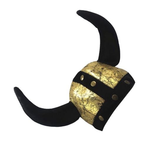 Healeved Halloween Ox Horn Fiber Hat Kreatives Cosplay Kostüm Halloween Party Zubehör für Erwachsene und Vielseitig als Foto-requisite und Bühnenaccessoire Geeignet von Healeved