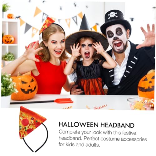 Healeved Halloween Pizza Haarreif Cosplay Stirnband Leicht Bequem für Erwachsene und Party Kostüm Zubehör Haarschmuck von Healeved
