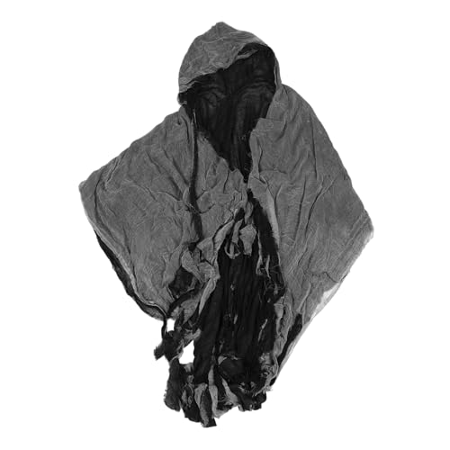 Healeved Halloween Reaper Umhang mit Kapuze Atmungsaktives Langlebiges Material Authentisches Grim Reaper Design Angenehm für Halloween und Cosplay Partys Unisex Geisterkostüm Cape von Healeved