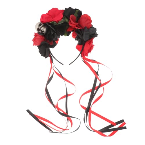 Healeved Halloween Rosen Stirnband Day Of The Dead Haarschmuck Karneval Kostüm Zubehör für Damen und Frauen Langlebiges Bequemes Party Haarband für Halloween Masquerade und Cosplay Healeved Halloween Rosen Stirnband Day Of The Dead Haarschmuck Karneval Kostüm Zubehör für Damen und Frauen Langlebiges Bequemes Party Haarband für Halloween Masquerade und Cosplay von Healeved
