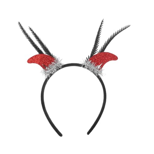 Healeved Halloween Teufelshorn Stirnband Lustiges Haarschmuck Accessoire für Kostüme für Halloween Feste Karneval und Fotografie Wiederverwendbar Bequem und Stabil von Healeved