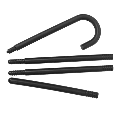 Healeved Halloween Zauberer Gehstock Requisite Teilig Schwarzer Cosplay Stab für Erwachsene und Dekorativer Halloween Party Gehstock Leicht und Vielseitig für Kostüm und Deko von Healeved