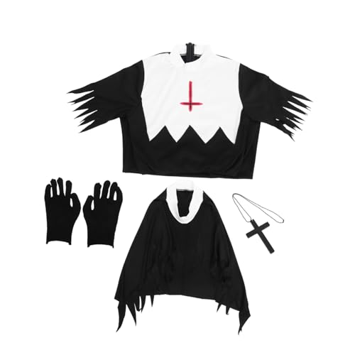 Healeved Halloween Zombie Nonne Kostüm Xl Schwarzes Cosplay Party Outfit für Damen Gruseliges Vampir Verkleidung Langlebiges Material Mystische Atmosphäre für Halloween Partys und Cosplay Healeved Halloween Zombie Nonne Kostüm Xl Schwarzes Cosplay Party Outfit für Damen Gruseliges Vampir Verkleidung Langlebiges Material Mystische Atmosphäre für Halloween Partys und Cosplay von Healeved
