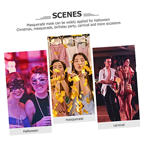 Healeved Handgehaltene Spitzen Masquerade Maske Damen Leichtes Kunststoffmaterial für Halloween Karneval Ball Cosplay Party Weißer Karnevalsmundschutz Healeved Handgehaltene Spitzen Masquerade Maske Damen Leichtes Kunststoffmaterial für Halloween Karneval Ball Cosplay Party Weißer Karnevalsmundschutz von Healeved