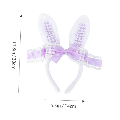 Healeved Hasenohren Haarreif Kaninchen Ohr Haarreif Cosplay Kostüm Party Stirnband Bunny Ohren Accessoire für Karneval Geburtstag Weihnachten von Healeved