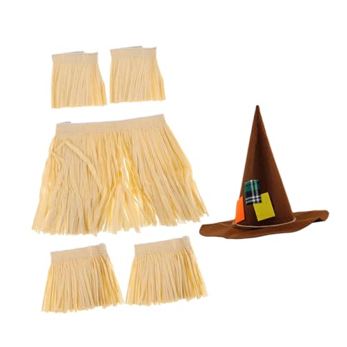 Healeved Hawaii Party Hula Rock aus Teilen mit Raffia Tasseln Leichter und Bequemer Bastrock für Tropische Kostüm Bühnenauftritte Geeignet für Damen und Herren von Healeved