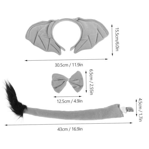 Healeved Headband Set mit Ohren und Fliege aus Weichem Stoff Komfortables Kostümzubehör für Halloween Fasching Cosplay und Party-dekorationen Healeved Headband Set mit Ohren und Fliege aus Weichem Stoff Komfortables Kostümzubehör für Halloween Fasching Cosplay und Party-dekorationen von Healeved