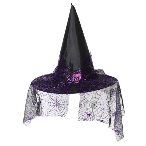 Healeved Hexen Hut Halloween-Hüte für Frauen Halloween- dekoration halloween welche Hüte Geisterzaubererhut Hut mit breiter Krempe Damen Hexenhut Polyester Violett Healeved Hexen Hut Halloween-Hüte für Frauen Halloween- dekoration halloween welche Hüte Geisterzaubererhut Hut mit breiter Krempe Damen Hexenhut Polyester Violett von Healeved
