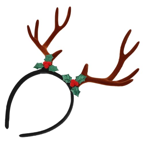 Healeved Hirschgeweih-stirnband, Realistisches Rehkitz-horn-stirnband, Verstellbar, Rentiergeweih, Cosplay-hörner, Kopfbedeckung, Hirschkostüm-zubehör von Healeved