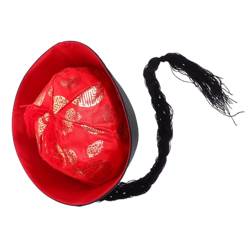 Healeved Historischer Qing Zombie Kostüm Hut Authentisches Chinesisches Partyaccessoire für Bühne Film Halloween Detailgetreue Verkleidung für Theater und Events von Healeved