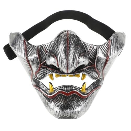 Healeved Japanische Dämon Samurai Prajna Halbgesichtsmaske für Halloween Cosplay Ergonomisch Sitzende Samurai Kostüm Maske Vielseitig für Maskenball und Themenpartys Geeignet Healeved Japanische Dämon Samurai Prajna Halbgesichtsmaske für Halloween Cosplay Ergonomisch Sitzende Samurai Kostüm Maske Vielseitig für Maskenball und Themenpartys Geeignet von Healeved