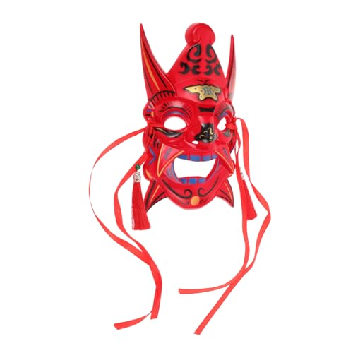 Healeved Japanische Opernmaske Handbemalt Reusable Traditionelle Cosplay Rote Beijing Opern Für Halloween Fasching Karneval Maskerade Healeved Japanische Opernmaske Handbemalt Reusable Traditionelle Cosplay Rote Beijing Opern Für Halloween Fasching Karneval Maskerade von Healeved