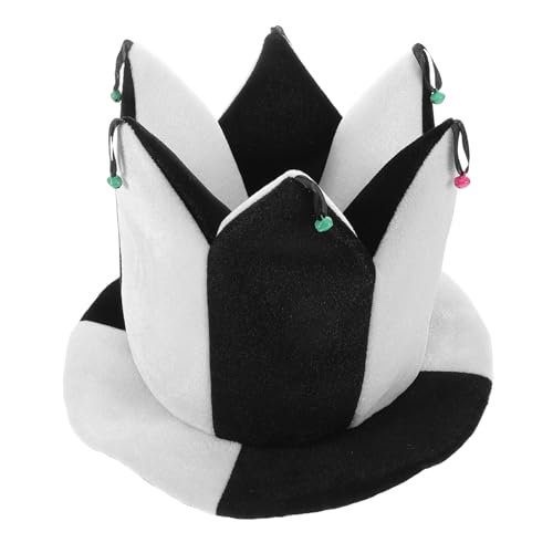 Healeved Karnevals-polygonalhut Clown Verkleiden Sich Hut Clown-topper-hut Bühnenperformancehut Halloween-kopfbedeckung Halloween Kostümhut Lustiger Clownhut Zirkus-partyhut Stoff von Healeved