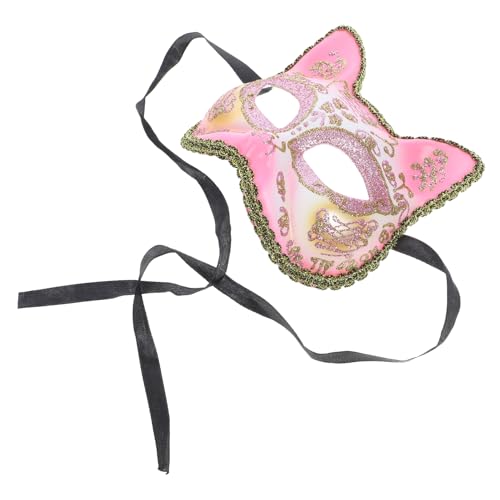 Healeved Katzenmaske für Kreative Halbmaske für Halloween und Kostümpartys Wiederverwendbar und Sicher für Karneval und Cosplay Pinke Farbgestaltung Healeved Katzenmaske für Kreative Halbmaske für Halloween und Kostümpartys Wiederverwendbar und Sicher für Karneval und Cosplay Pinke Farbgestaltung von Healeved