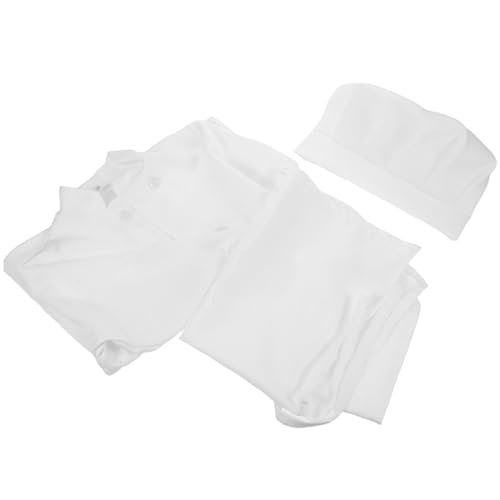 Healeved Kinderbackkleidung Koch Kostüm Kleinkind Baker -Kostüm für Mädchen Kochschürze für Mädchen Koch-Outfit für Kochmützen für Kochschürze für Polyester Weiß Healeved Kinderbackkleidung Koch Kostüm Kleinkind Baker -Kostüm für Mädchen Kochschürze für Mädchen Koch-Outfit für Kochmützen für Kochschürze für Polyester Weiß von Healeved