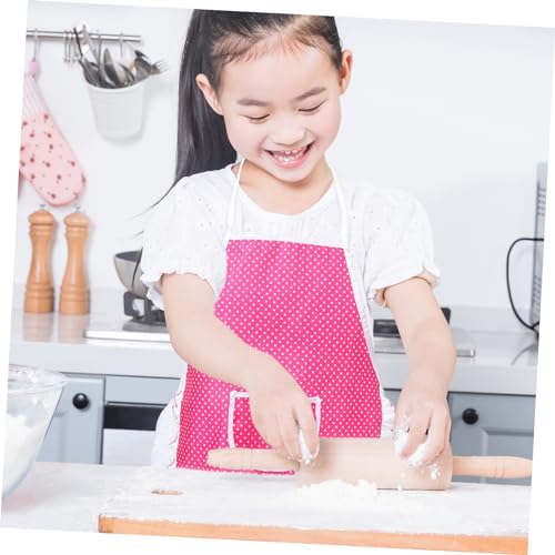 Healeved Kochkostüm mit Verstellbarer Schürze Kochmütze Ofenhandschuh und Schutzmatte Praktischem Design für Kleinkinder Backen und Kochen im Rollenspiel von Healeved