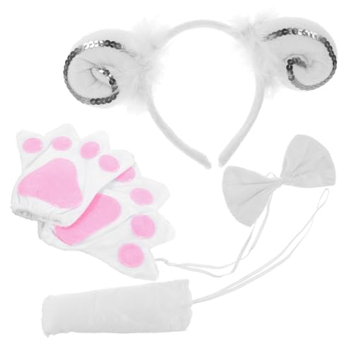 Healeved Kostümset für Schafohren Fliege und Handschuhen für Halloween Karneval und Rollenspiele für Kleine Healeved Kostümset für Schafohren Fliege und Handschuhen für Halloween Karneval und Rollenspiele für Kleine von Healeved