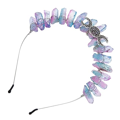 Healeved Kristallkrone Für Damen Wasserdichte Tiara Mit Feinen Details Für Hochzeiten Geburtstagsfeiern Und Cosplay Verziert Mit Natürlichem Sanften Farben von Healeved