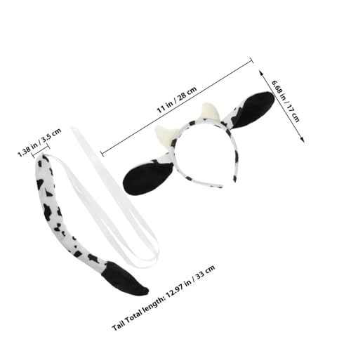 Healeved Kuh Kostüm mit Stirnband und Cartoon Tierohren Cosplay Requisiten für Party Bühne Geburtstag Maskerade und Verkleidung Vielseitig Einsetzbar Dekorativ und Kreativ Healeved Kuh Kostüm mit Stirnband und Cartoon Tierohren Cosplay Requisiten für Party Bühne Geburtstag Maskerade und Verkleidung Vielseitig Einsetzbar Dekorativ und Kreativ von Healeved