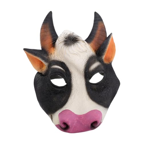 Healeved Kuhmaske Karneval Kopfbedeckung Neuheit Halloween-maske Tier-maskerade-maske Halloween -kopfbedeckung Maske Für Halloween Festival-cosplay-maske Maske Halloween-party Emulsion Healeved Kuhmaske Karneval Kopfbedeckung Neuheit Halloween-maske Tier-maskerade-maske Halloween -kopfbedeckung Maske Für Halloween Festival-cosplay-maske Maske Halloween-party Emulsion von Healeved