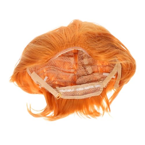 Healeved Kurze Herrenperücke Aus Hitzebeständiger Kunstfaser Goldener Farbton Für Cosplay Halloween Und Partys Atmungsaktives Material Für Ganztägigen von Healeved