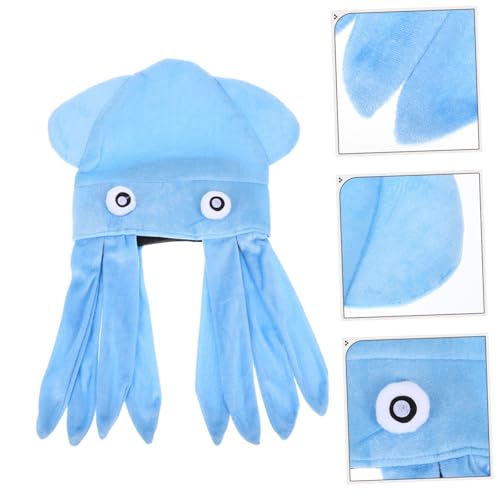 Healeved Lustige Octopus Mütze Halloween Partyhut Kreativer Kopfschmuck für Kostüm Fotorequisiten und Festliche Anlässe Erwachsene von Healeved