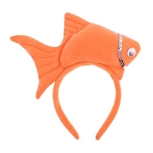 Healeved Lustiges Goldfisch-Stirnband, Haarschmuck für Erwachsene, für Kostümpartys, Halloween, Verkleiden und Hautpflege, Routine, Fisch-Design, Orange/Abendrot im Zickzackmuster (Sunset Chevron Healeved Lustiges Goldfisch-Stirnband, Haarschmuck für Erwachsene, für Kostümpartys, Halloween, Verkleiden und Hautpflege, Routine, Fisch-Design, Orange/Abendrot im Zickzackmuster (Sunset Chevron von Healeved