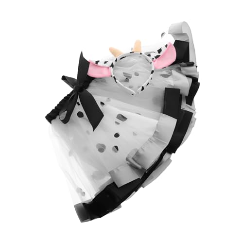 Healeved Mädchenkuhrock Cosplay-kostüm Kostümzubehör Kuhkostüm Für Mädchen Tutu-röcke Aus Tüll Mädchen Tüllrock Tier-cosplay-zubehör Für Tüllrock Tutu-rock Polyester von Healeved