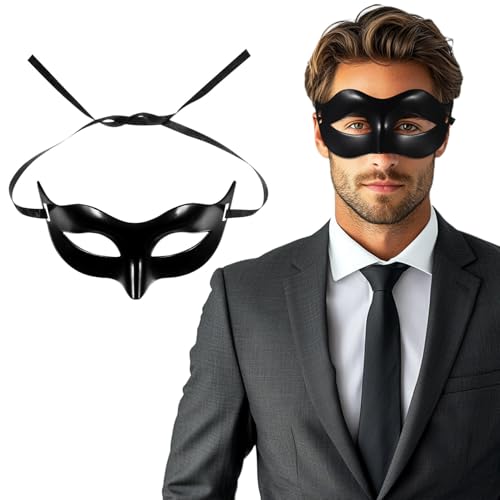 Healeved Maskenmaske Für Männer Klassische Vintage-Halloween-Herrenmaske Leicht Sanft Speziell Für Kostüme Und Themenpartys von Healeved