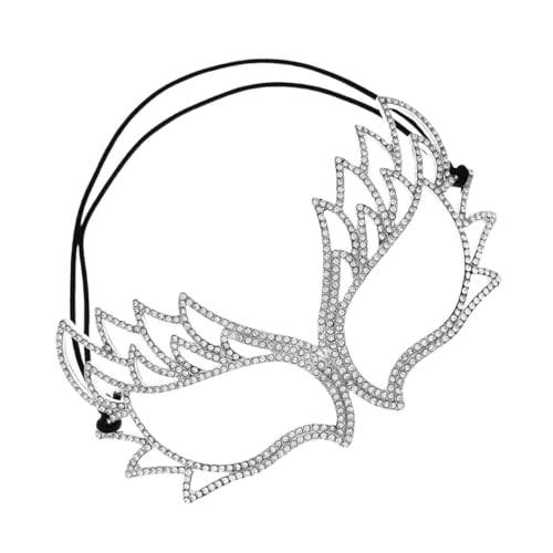 Healeved Masquerade Halbmaske Damen mit Funkelnden Strasssteinen Verstellbare Venezianische Maske für Halloween Party Karneval Kostüm aus Robustem Zinklegierungsmaterial Komfortabel und Healeved Masquerade Halbmaske Damen mit Funkelnden Strasssteinen Verstellbare Venezianische Maske für Halloween Party Karneval Kostüm aus Robustem Zinklegierungsmaterial Komfortabel und von Healeved