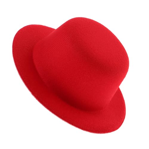Healeved Mini Lolita Hut Rot für Puppen Basteln Kleines Stoffornament Modisches DIY Accessoire für Kostümparty Hochzeit Cosplay und Puppendekoration von Healeved