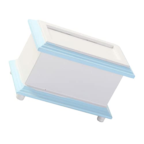 Healeved Mini Modell Holz Blaue Aufbewahrungskiste für Puppenhaus Dekoration Handgefertigtes Szenen Ornament für Mini Desktop Healeved Mini Modell Holz Blaue Aufbewahrungskiste für Puppenhaus Dekoration Handgefertigtes Szenen Ornament für Mini Desktop von Healeved