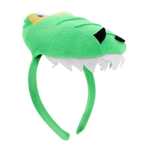 Healeved Niedliches Dinosaurier Stirnband aus Plüsch Stilvolles Dehnbares Halloween Kostüm Accessoire für Erwachsene für Cosplay Geburtstagsfeiern und Partydekoration von Healeved