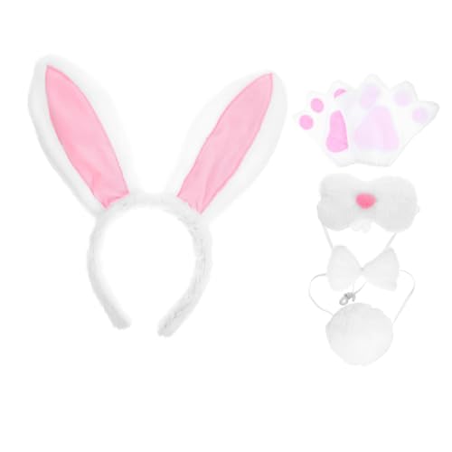 Healeved Niedriges Gewicht Hasenohren Haarreif Set mit Schleife Weiches Material für Ostern Cosplay Tierkostüm Party Bühnenauftritt Healeved Niedriges Gewicht Hasenohren Haarreif Set mit Schleife Weiches Material für Ostern Cosplay Tierkostüm Party Bühnenauftritt von Healeved