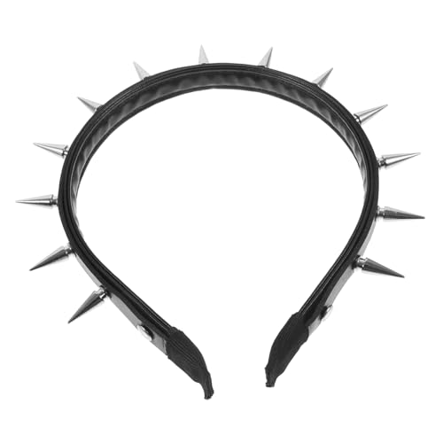Healeved Nietenstirnband Schwarzes Punk-Stirnband mit Nieten Stilvoll Gothic Haarband Haare stachelig Mädchen Stirnband Cosplay-Party-Haarspange Halloween-Kopfschmuck frauen stirnband Leder Healeved Nietenstirnband Schwarzes Punk-Stirnband mit Nieten Stilvoll Gothic Haarband Haare stachelig Mädchen Stirnband Cosplay-Party-Haarspange Halloween-Kopfschmuck frauen stirnband Leder von Healeved