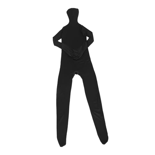 Healeved Ninja Bodysuit für Erwachsene Schwarzer Elastischer Ganzkörperanzug mit Unsichtbarem Atmungsaktiv für Halloween Cosplay Bühnenauftritte und Rollenspiele von Healeved