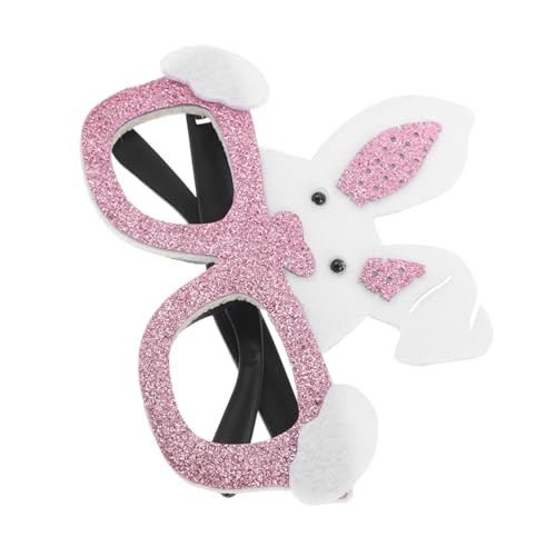 Healeved Osterhasenbrille Ostern-foto-requisite Halloween Kostümzubehör Brillen Mit Ostermotiv Osterbrillen Zubehör Für Die Osterparty Ostern Neuheit Brille Osterkostüm Brille Flanell Rosa von Healeved