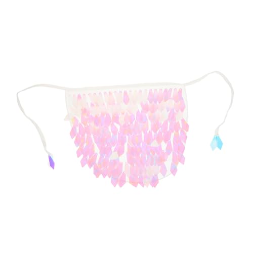 Healeved Paillettenschleier Für Den Bauchtanz Tanzschleier Fälschung Halloween Kostüm Für Bauchtanz Bauchtanz-outfit Vermissen Bauchtänzerzubehör Bunt Bandana-halskette Polyester Weiß von Healeved