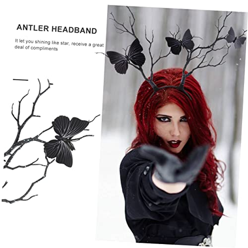 Healeved Party Haarreif mit Baumzweig Design Geweih Haarschmuck für Festival und Cosplay Modischer Stirnband Kopfschmuck für Weihnachten Geburtstage und Hochzeiten Zufällige von Healeved
