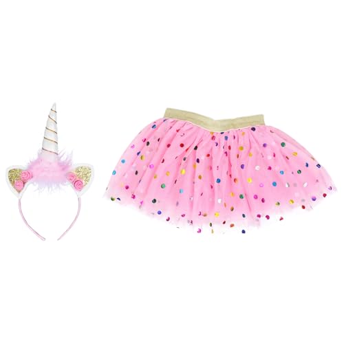 Healeved Prinzessinenkleid Kinderkostüme Tutu-rock Aus Tüll Kurzer Gazerock Kleine Mädchen Tutus Für Mädchen -tutu Leistung Tutu Für Party-tutu Polyester Rosa von Healeved