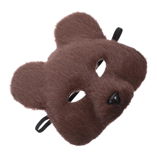 Healeved Realistische Bärenmaske für Plüsch Tierkostüm Maske für Halloween Karneval Maskerade Partydekorationen Geburtstagsfeier Zubehör für Jungen Mädchen von Healeved
