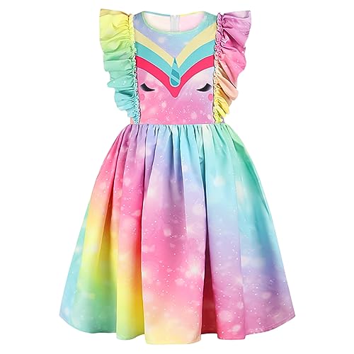 Healeved Regenbogen Kleid für Mädchen Einteiliges Kostüm mit Bubble Rock für Geburtstag Fotografie Tanz und Partys Strapazierfähigem Gefertigt Healeved Regenbogen Kleid für Mädchen Einteiliges Kostüm mit Bubble Rock für Geburtstag Fotografie Tanz und Partys Strapazierfähigem Gefertigt von Healeved