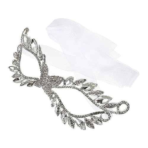 Healeved Rhinestone Halbmaske für Damen Verkleidung für Halloween Maskenball Karneval und Cosplay für Partys und Fotos mit Freunden Healeved Rhinestone Halbmaske für Damen Verkleidung für Halloween Maskenball Karneval und Cosplay für Partys und Fotos mit Freunden von Healeved