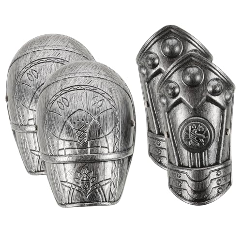 Healeved Ritter aus Robustem Kunststoff mit Schulter und Armschutz Langlebige Mittelalterliche Kostümrüstung für Halloween und Party Cosplay Kindgerechte Spielzeugrüstung für Fantasievolles von Healeved