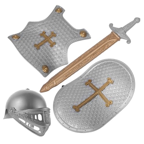 Healeved Ritterkostüm Retro Rüstung mit Kleinem Schild und Robust und Realistisch für Rollenspiele Mottopartys und Eltern Junge Mädchen Interaktion als Partyzubehör Healeved Ritterkostüm Retro Rüstung mit Kleinem Schild und Robust und Realistisch für Rollenspiele Mottopartys und Eltern Junge Mädchen Interaktion als Partyzubehör von Healeved